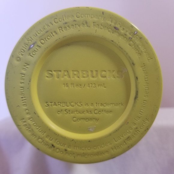 2016 STARBUCKS LIME GREEN COFFEE TUMBLER 16FL OZ - Picture 6 of 10
